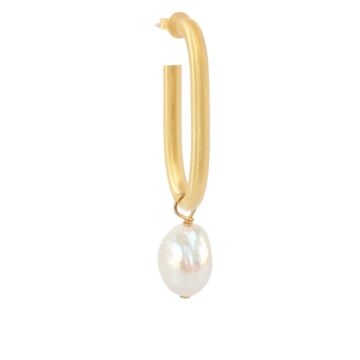Boucle d'oreille Anneau Perle