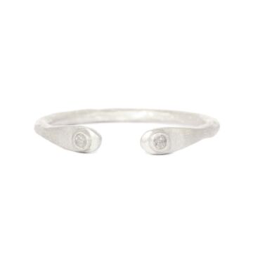 Bague ouverte diamants en argent Bague ouverte diamants en argent