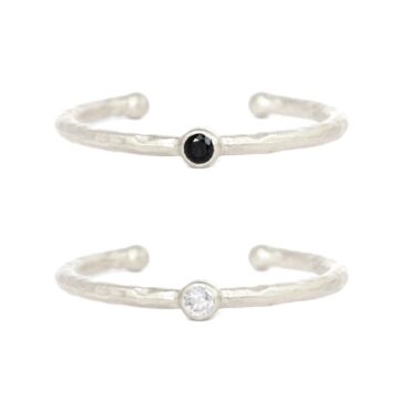 Bague diamant en argent 