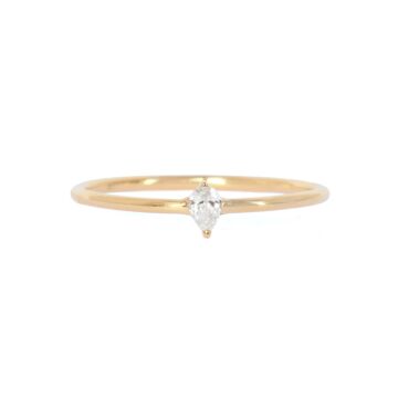 Bague marquise or | bague de fiancailles femme