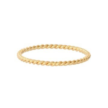 Bague torsadée or