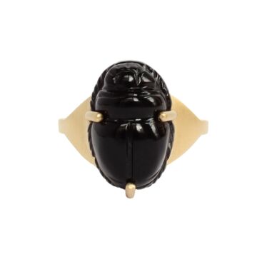 Bague Scarabée onyx