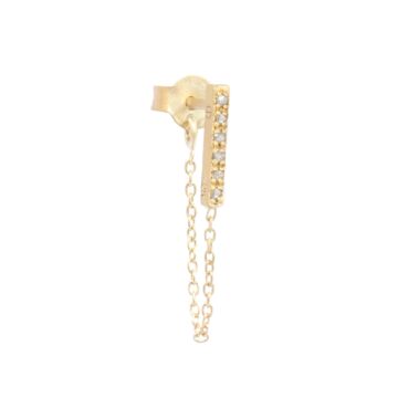 Boucle d'oreille barrette chaine 