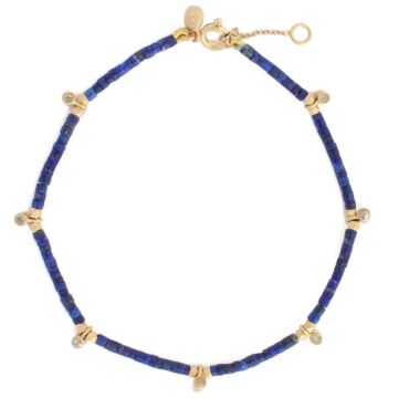 Bracelet lapis lazuli et diamants