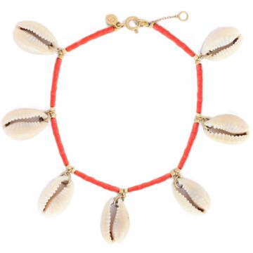 Bracelet corail et coquillages