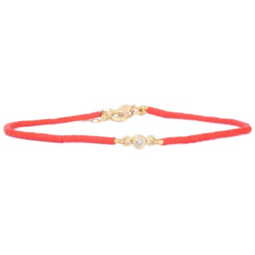 Bracelet diamant corail 