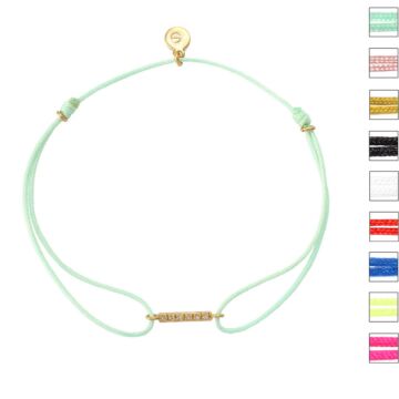 Bracelet cordon barrette diamants