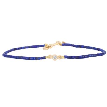 Bracelet diamant lapis lazuli