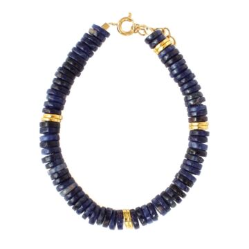 Bracelet Sodalites et doré 