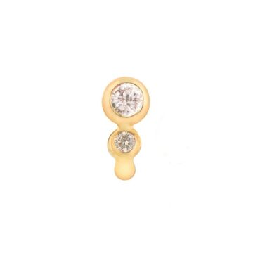 Puce d'oreille 2 diamants