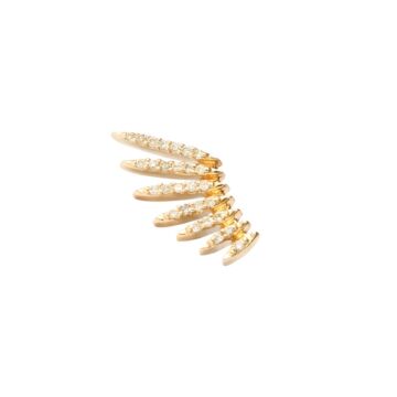 Boucle d'oreille aile diamants 