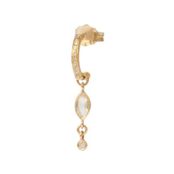 Mini créole diamants et moonstone 