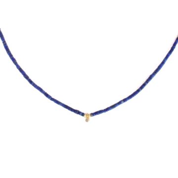 Collier lapis lazuli et diamant
