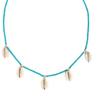 Collier turquoise et coquillages