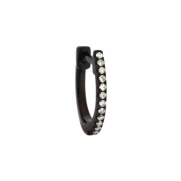 Créoles en or et diamant 8 mm | Boucle d'oreille diamants