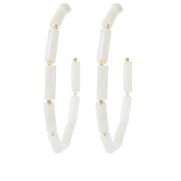 Créoles Jade blanc