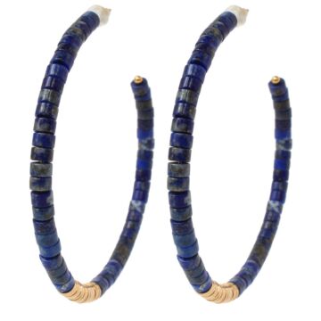 Créoles Lapis Lazuli et doré