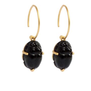 Créoles scarabée Onyx