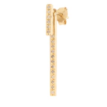 Boucle d'oreille double diamants