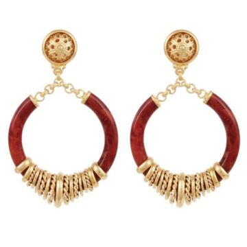 Boucles d'oreilles Mariza Brique