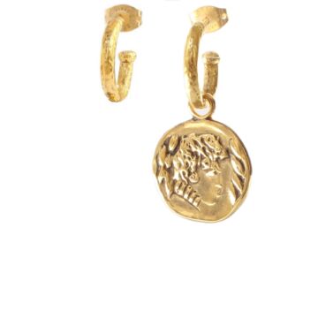 Boucles d'oreilles médaille Antique