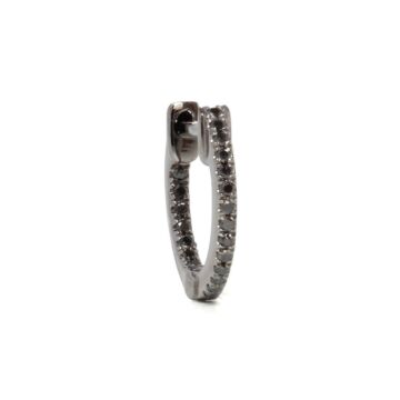 Créoles en or et diamant 8 mm | Boucle d'oreille diamants