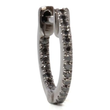 Créoles en or et diamant 10 mm | Boucle d'oreille diamants