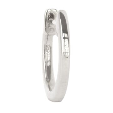 mini créole or blanc 18 carats diamètre 10 mm