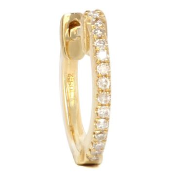 mini creole en or 18 carats et diamant