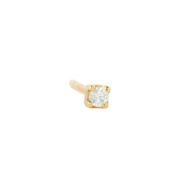puce d'oreille diamant | boucle d'oreille mini solitaire