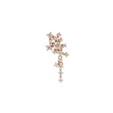 Boucle d'oreille diamants en or rose Sansoeurs