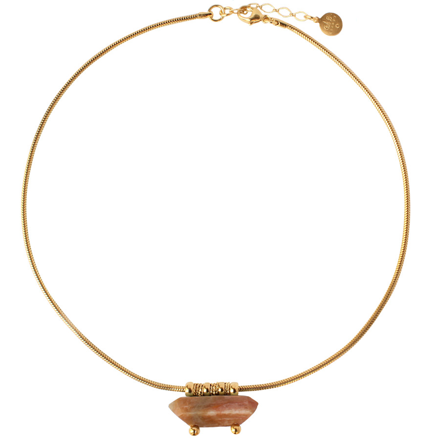 Collier Aventura Calcite rose