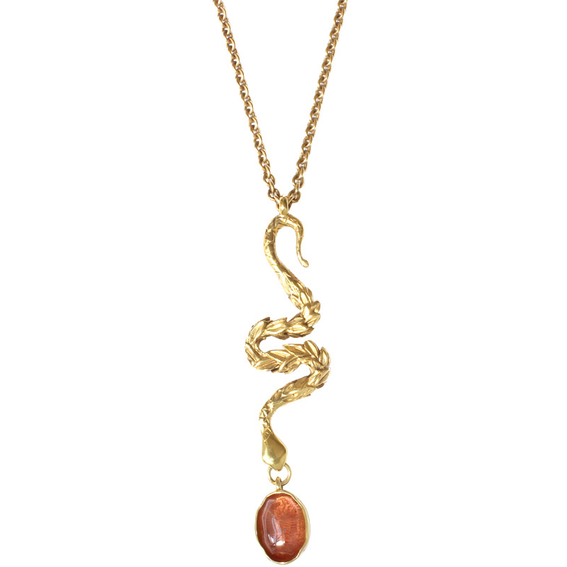 Sautoir Serpent cabochon