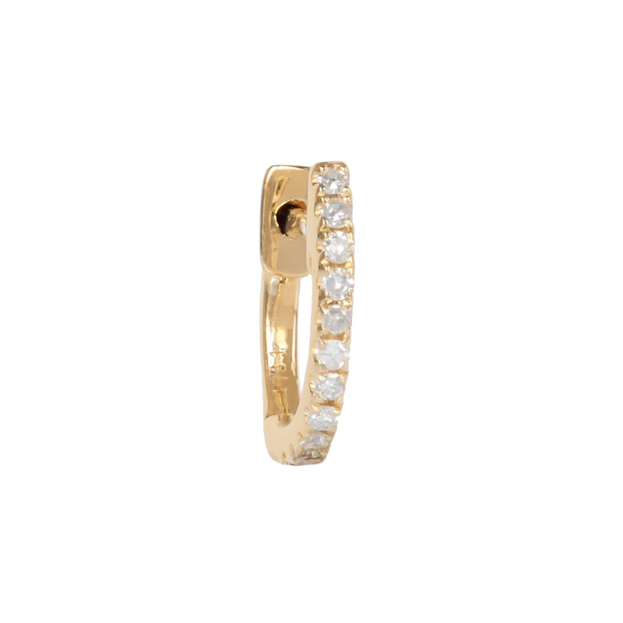 Mini créole diamants or jaune 8mm